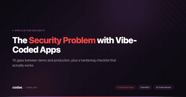 The Security Problem with Vibe-Coded Apps (and How to Fix It)